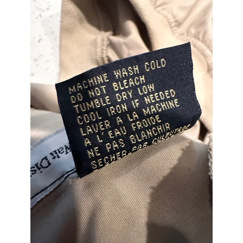 Vintage Walt Disney Golf Windbreaker Foursome V-Neck Pullover Tan Khaki Mens L